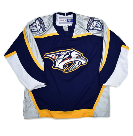 Nashville Predators Authentic CCM Inaugural Season Hockey Jersey Size XL