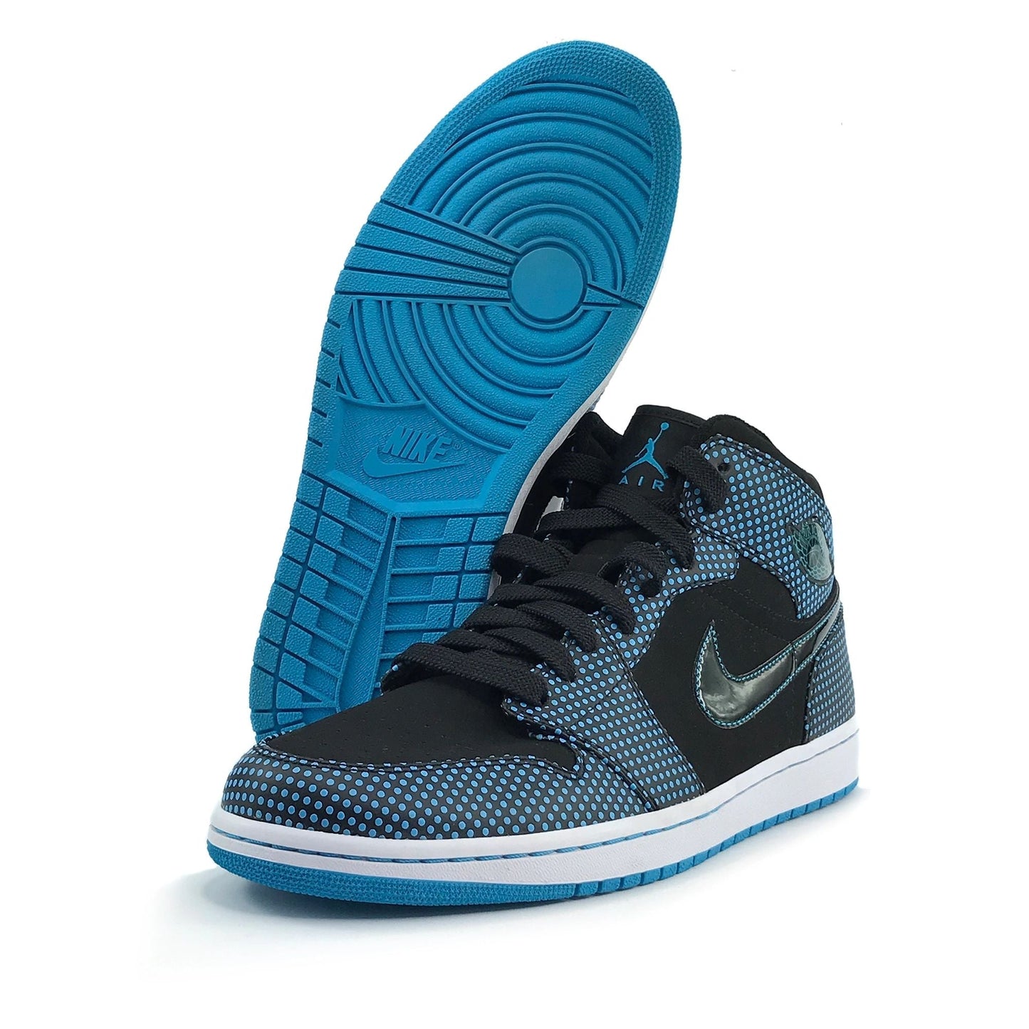 Nike Air Jordan 1 Retro Laser Blue Polka Dot 2008 NEW Size 12