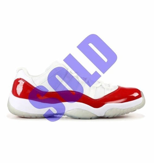 Nike Air Jordan 11 XI Retro Low White Red New Size 12