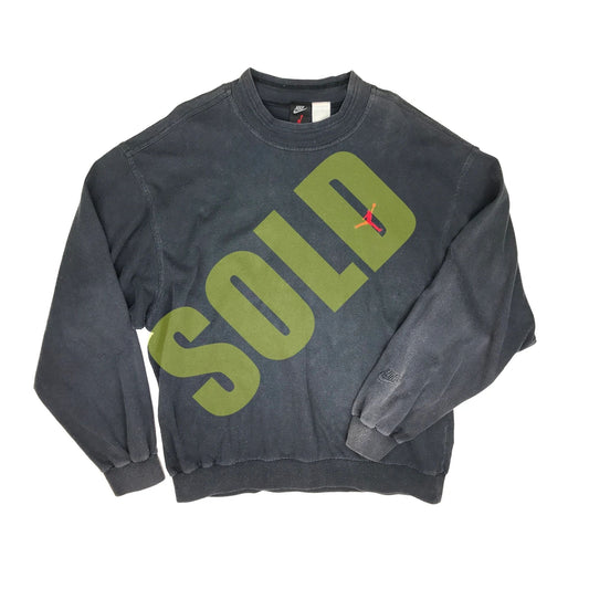 Nike Air Jordan 6 VI Gray Tag Faded Mock Neck L/S Crew