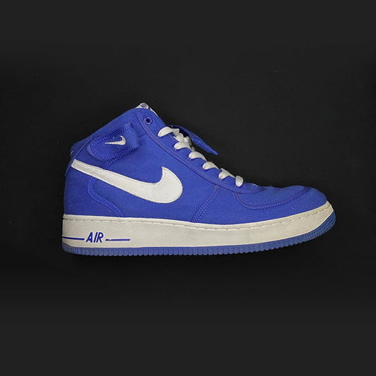 Nike Air Force 1 Blue Canvas Mids 2003 Size 12