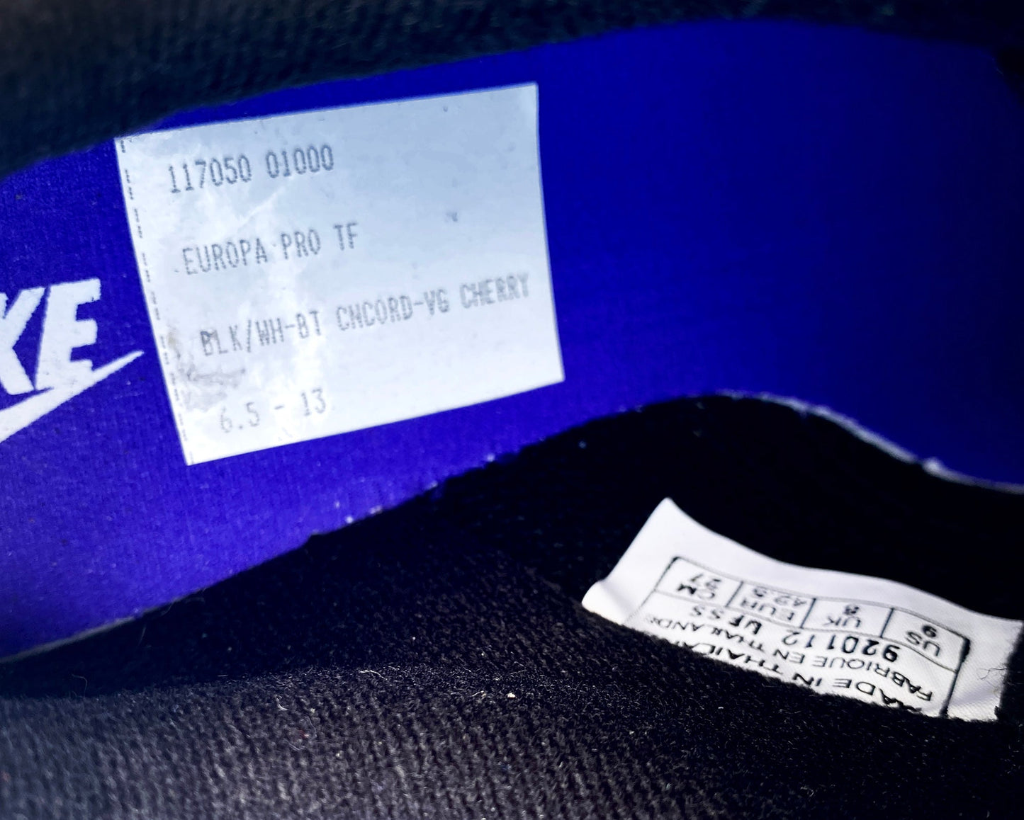 Nike Air Europa TF 1992 Indoor Soccer Sample NEW Size 9