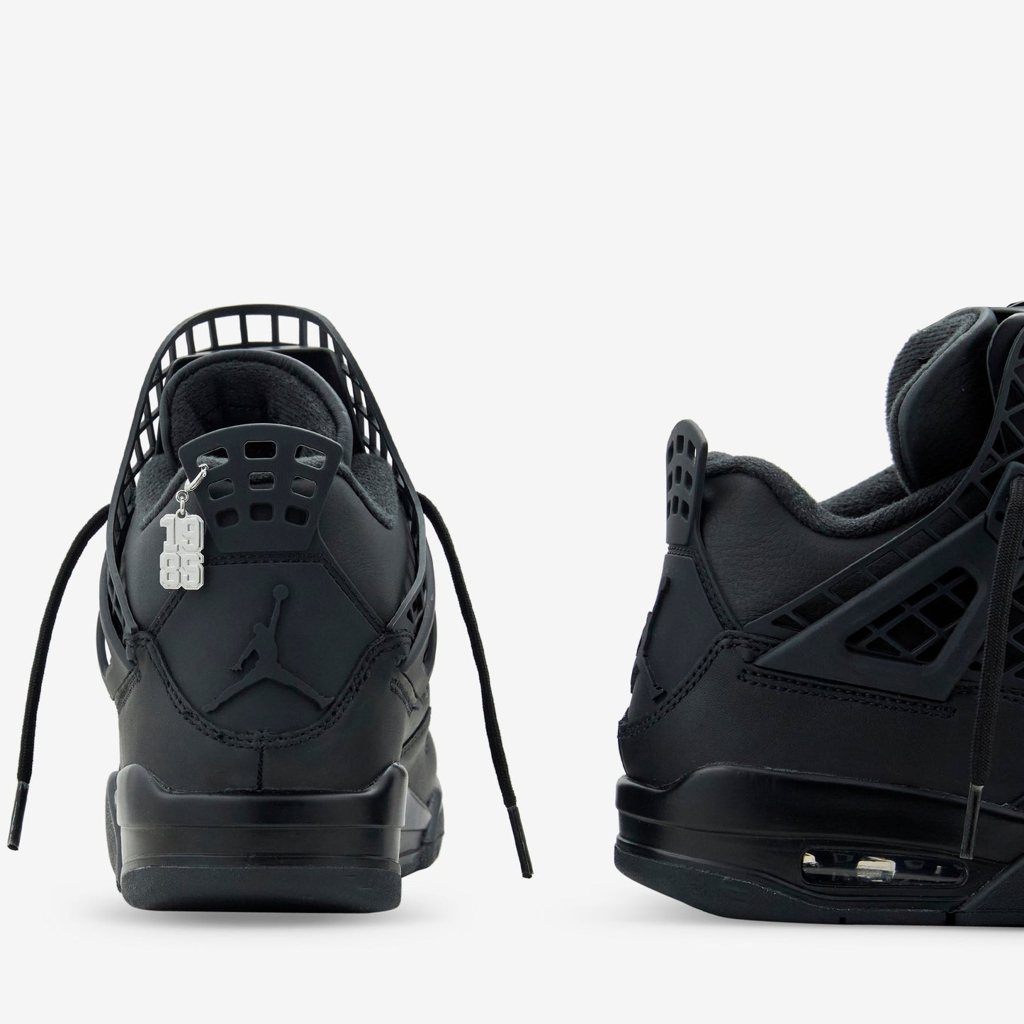 Women's Air Jordan 4 Net Black | Black | Metallic Silver