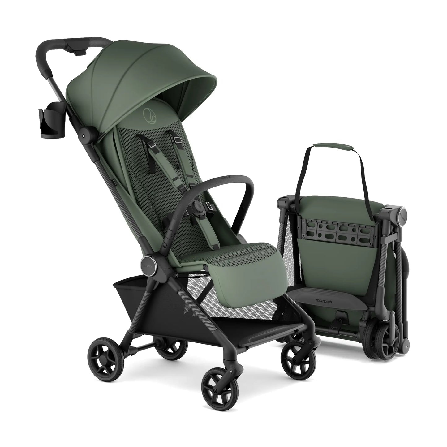 11.5 lbs - Ultralight Carbon Fiber Baby Stroller - One-Click Folding